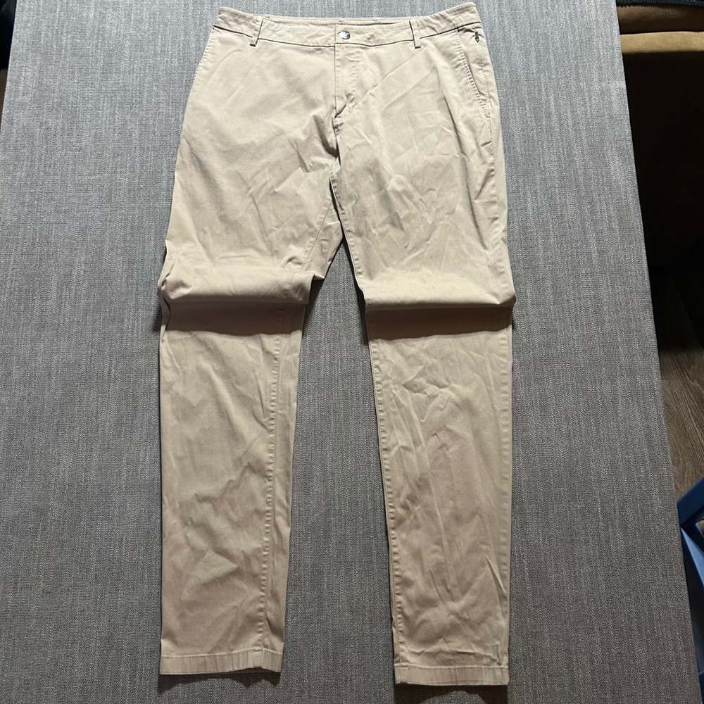 Birddogs Boomstick Pants Mens 36x36 (Fits 36x34) Khaki Tan Stretch Cotton Chinos